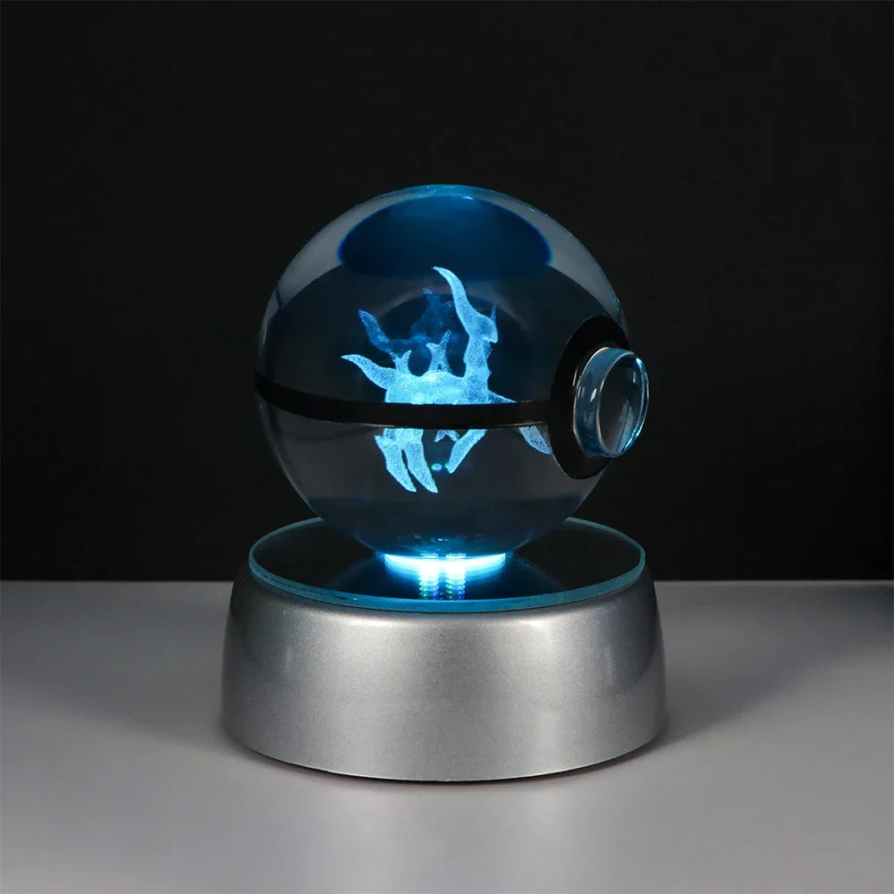 3D Crystal Ball Night Light – LED Decorative Display Lamp