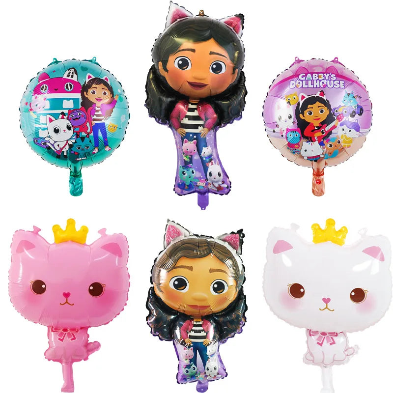 Dollhouse Birthday Balloon Cartoon Foil Party Decoration