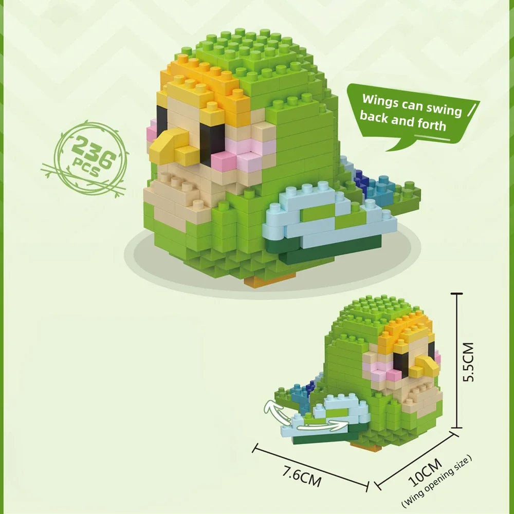 Parrot Building Blocks – Colorful Micro 3D Model Kit