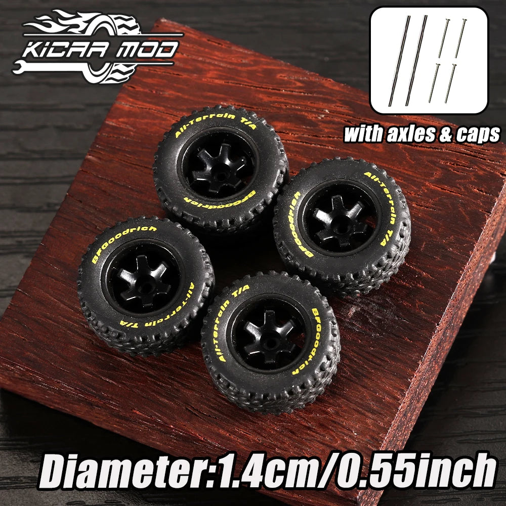 1:64 Model Car Wheels – Off-Road Rivet Tire Set
