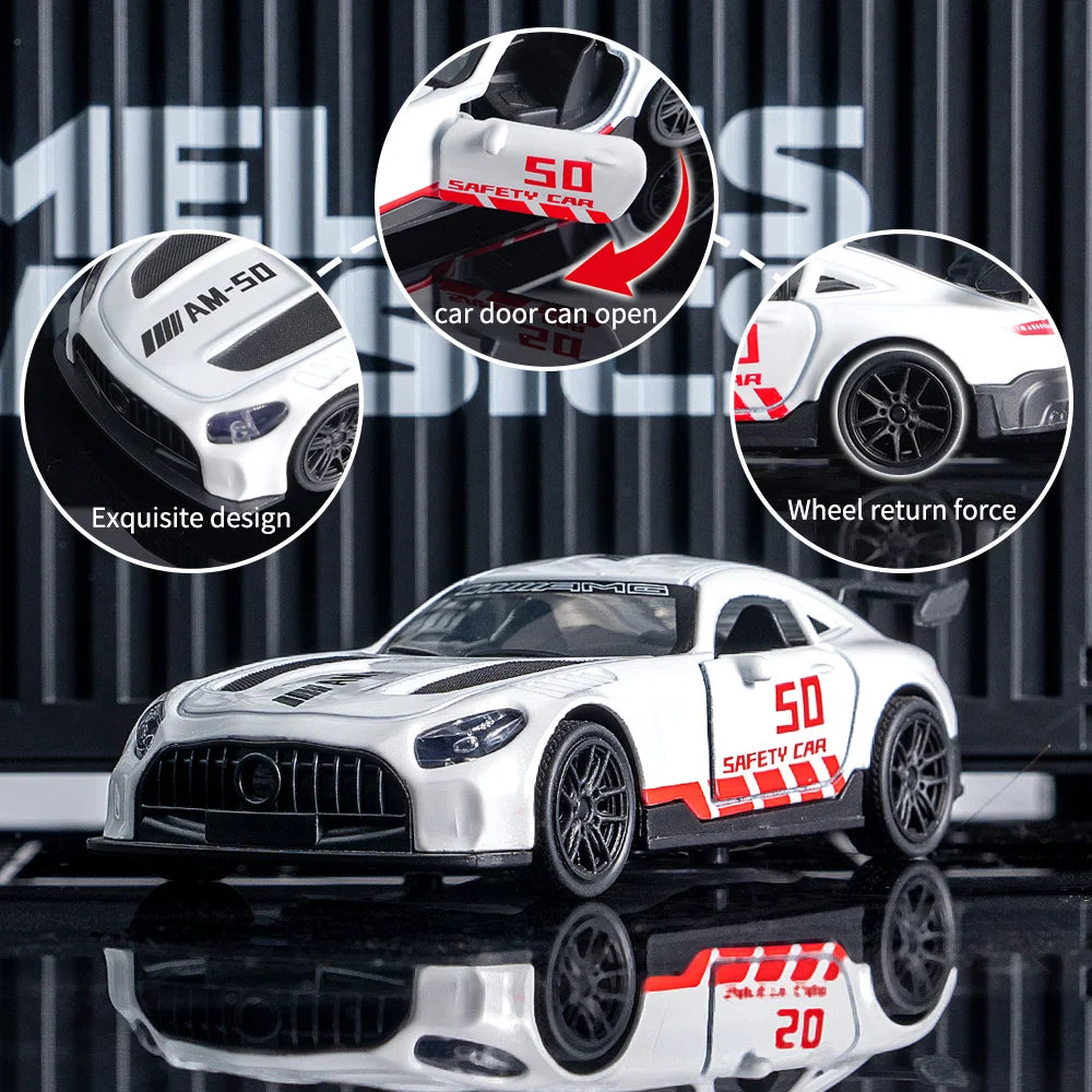 Diecast Car Model – White Alloy Sports Car Collectible