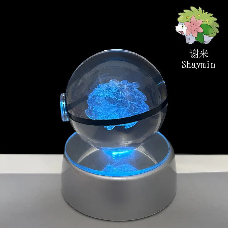 3D Crystal Ball Night Light – LED Decorative Display Lamp