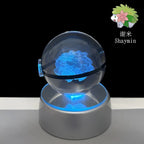 3D Crystal Ball Night Light – LED Decorative Display Lamp