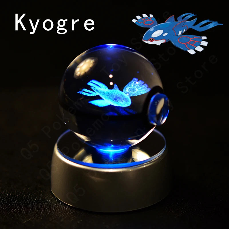 3D Crystal Ball Night Light – Glass LED Display Lamp