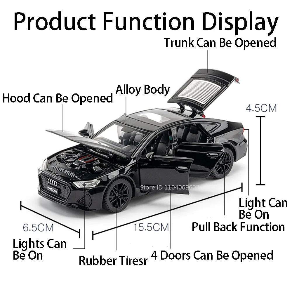 Diecast Sports Car – 1:32 Alloy Pull-Back Toy