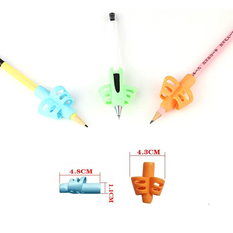 Pencil Grips for Kids – Soft Two-Finger Writing Grip 3-Pack