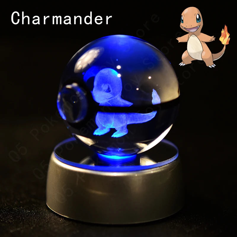 3D Crystal Ball Lamp – Glass LED Night Light Collectible