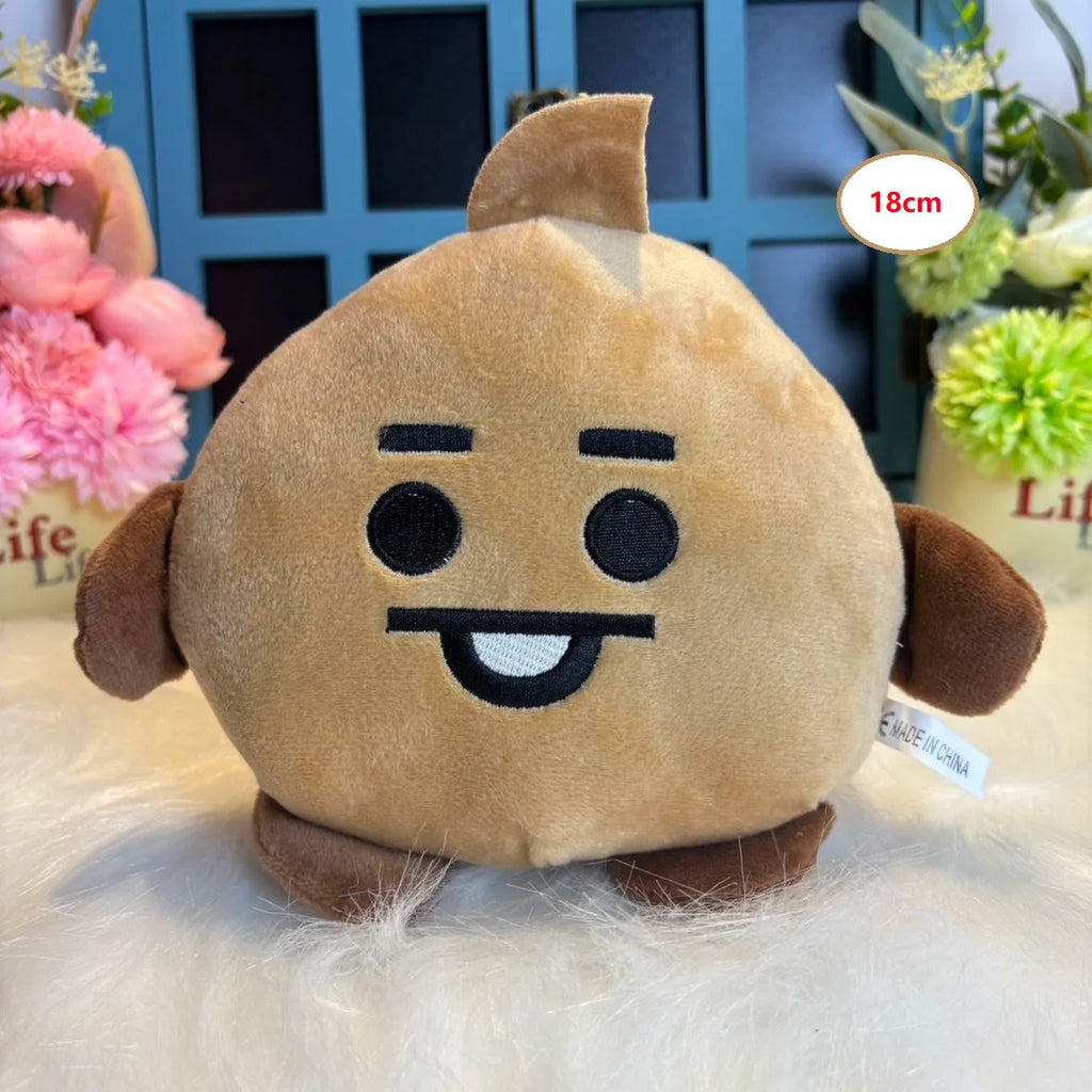 Hot B-T-21 Plush Toy Tata Koay Shooky Mang Cooky Cartoon Animal Backpack Key Mobile Phone Pendant Office Toys Friend Gift