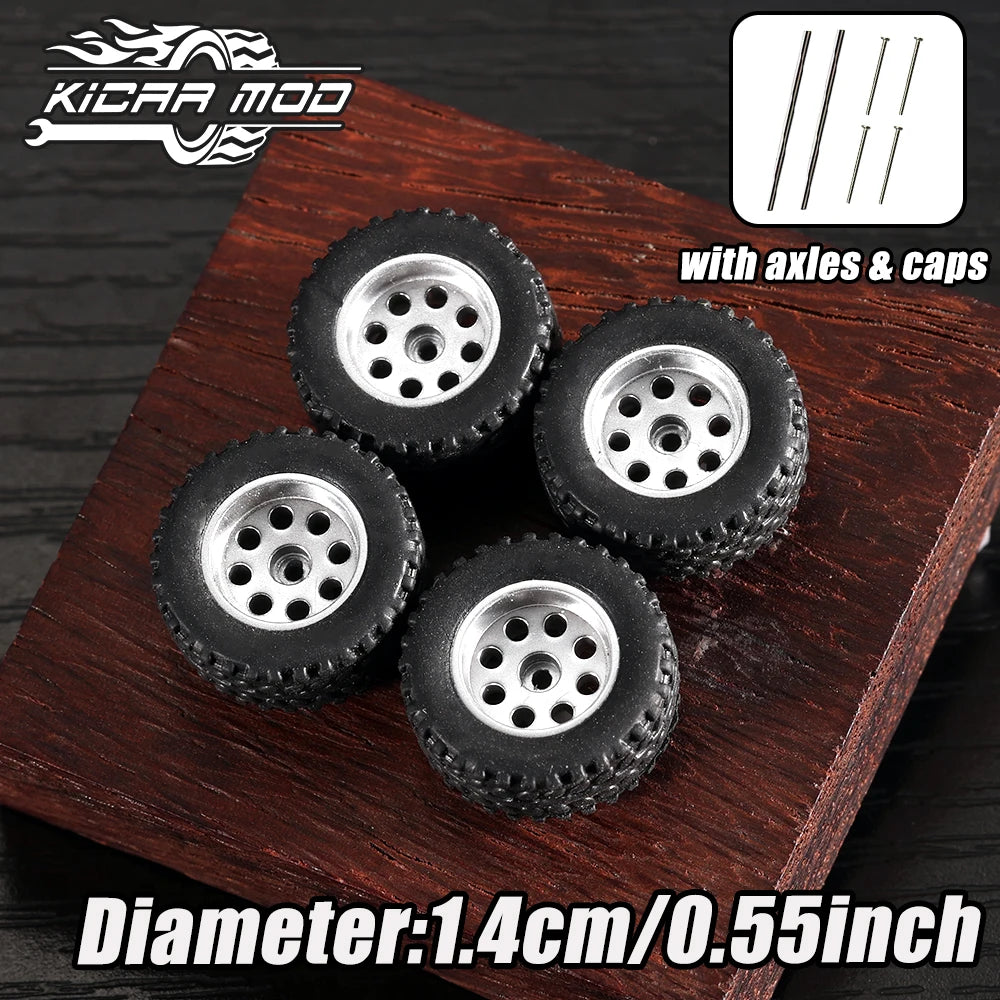1:64 Model Car Wheels – Off-Road Rivet Tire Set