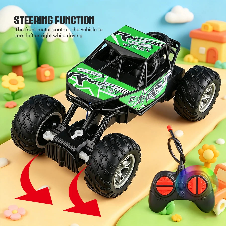 Remote Control Off-Road Car with Lights 4-Way RC Climbing Toy