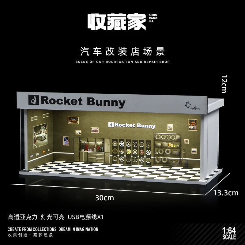 1:64 Model Car Parking Garage – Miniature Display Scene
