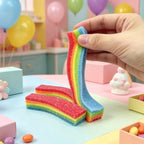 Rainbow Strip Squeeze Toy – Stretchy Sensory Fidget Stress Ball