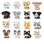 Mini Pet Building Blocks Dog & Cat Model Set
