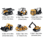 Construction Toy Vehicles – 6-Piece Diecast Truck Set