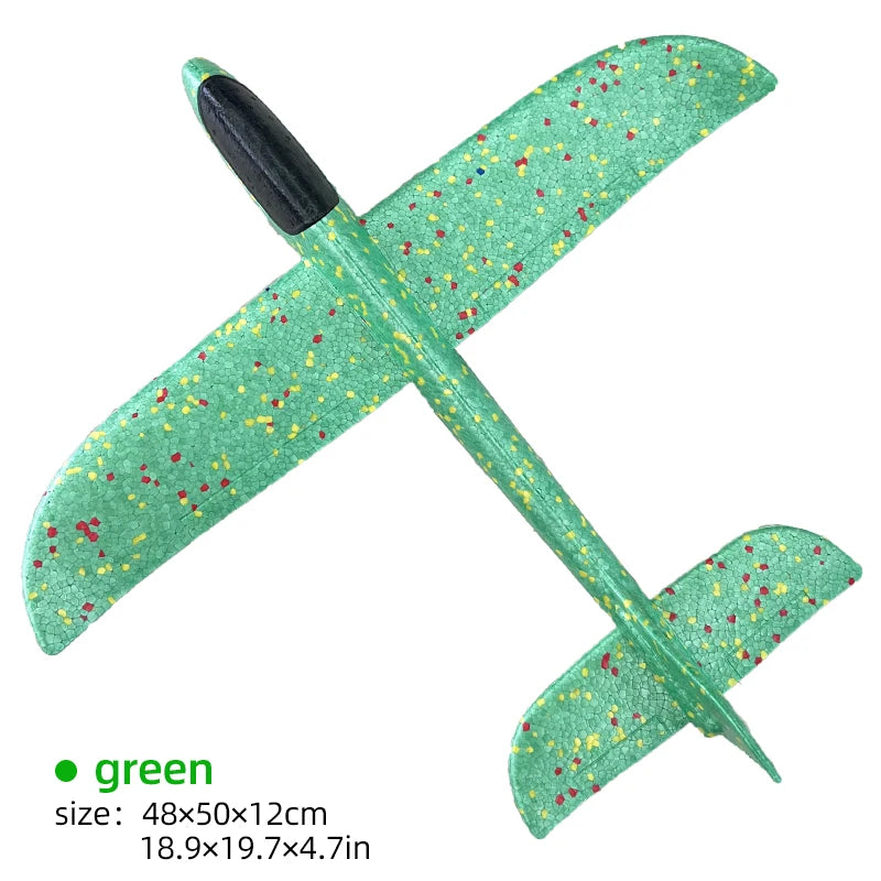 50/33CM Big Foam Plane Glider Hand Throw Airplane LED Inertial EPP Bubble Planes Outdoor Launch Kids Toys for Children Boys Gift