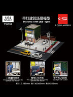 1:64 Car Garage Diorama – Mini Parking Lot Display Scene