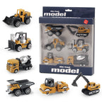 Construction Toy Vehicles – 6-Piece Diecast Truck Set