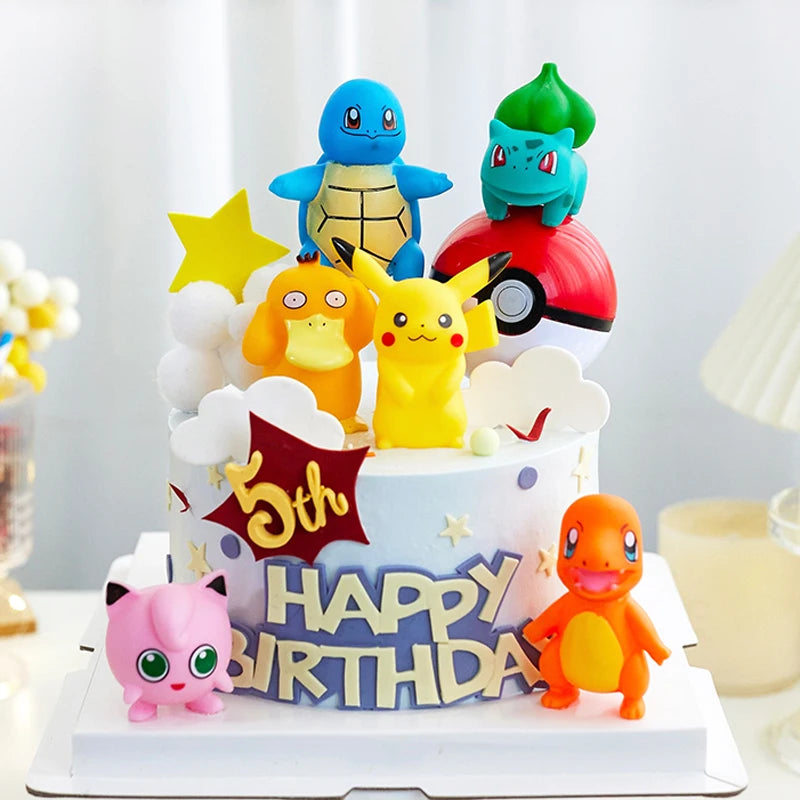 Anime Cake Topper Set – 13-Piece PVC Figure Decorations