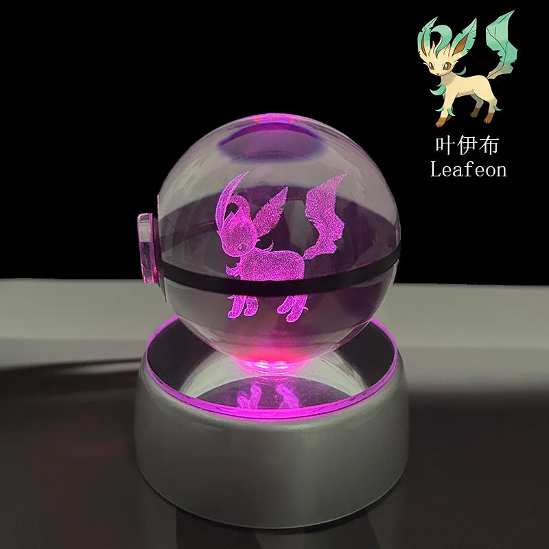 3D Crystal Ball Night Light – LED Decorative Display Lamp