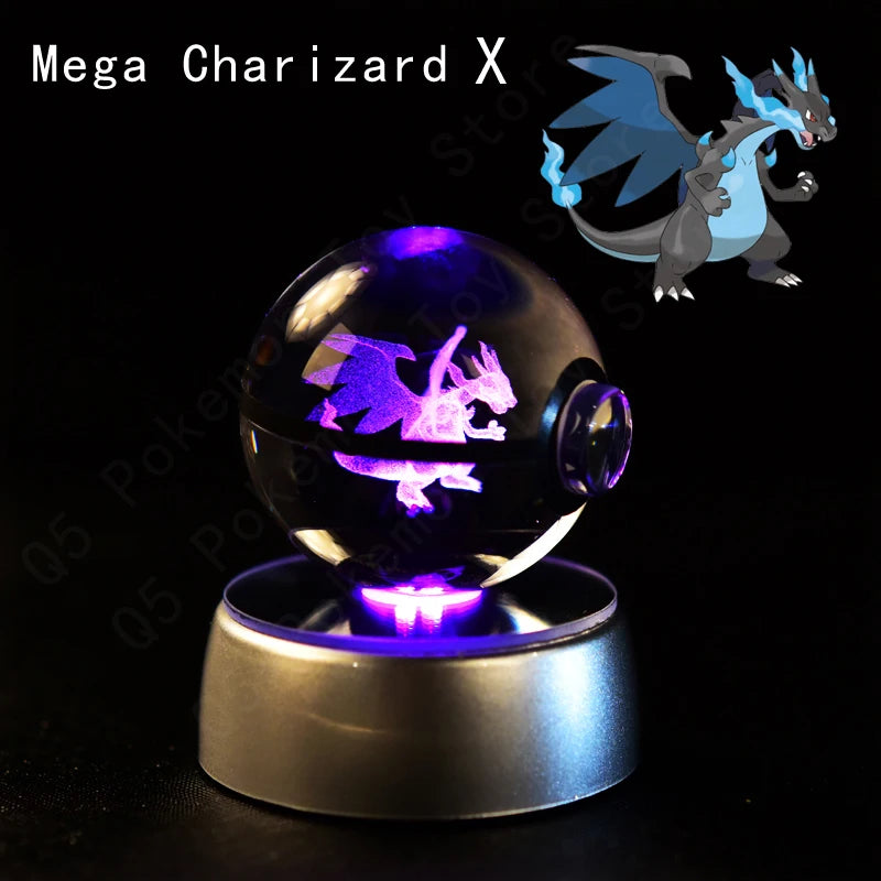 3D Crystal Ball Lamp – Glass LED Night Light Collectible