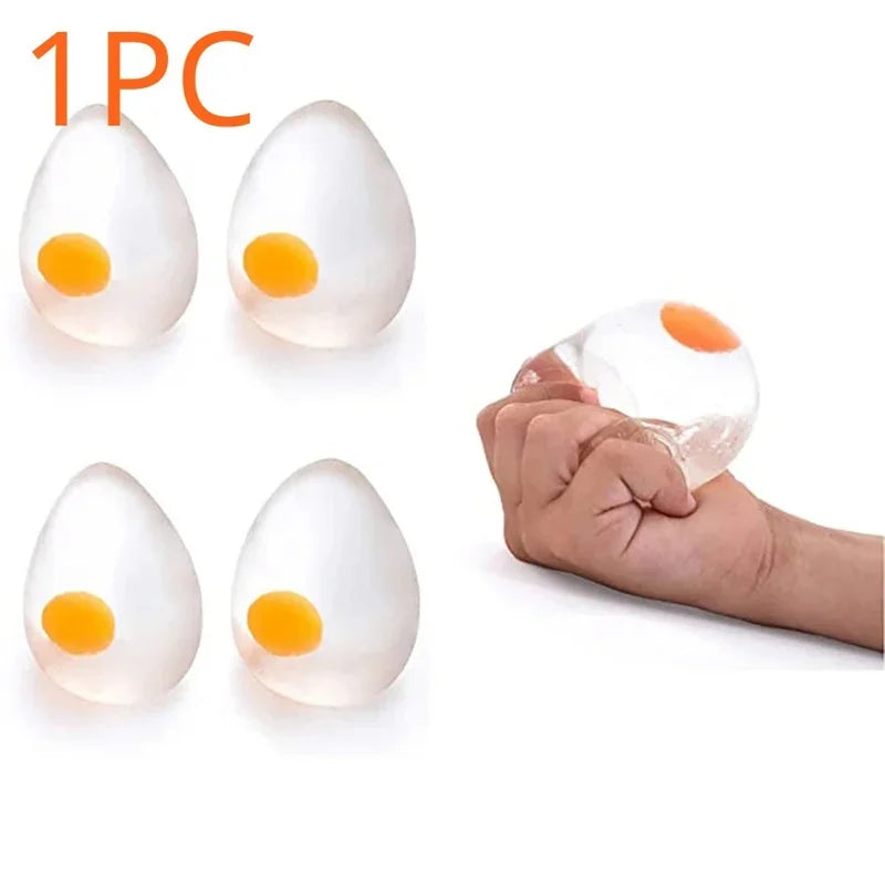 Egg Squishy Ball – Clear Squeeze Sensory Stress Relief Toy