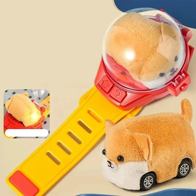 Mini Remote Control Car Watch Toy with LED Lights, 2.4GHz RC Racing Car
