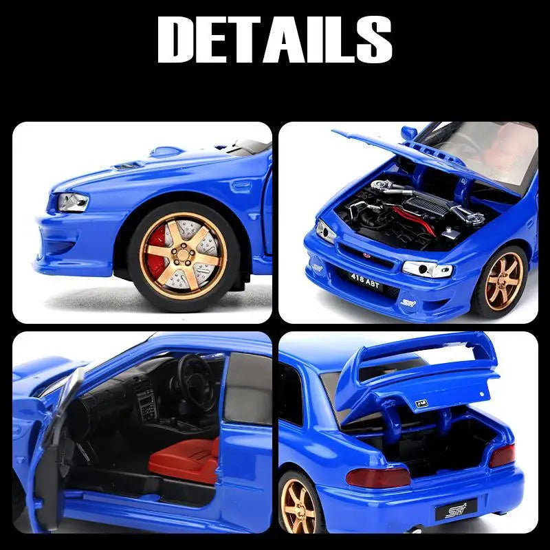 Diecast JDM Car Model – 1:32 Pull Back Toy with Lights