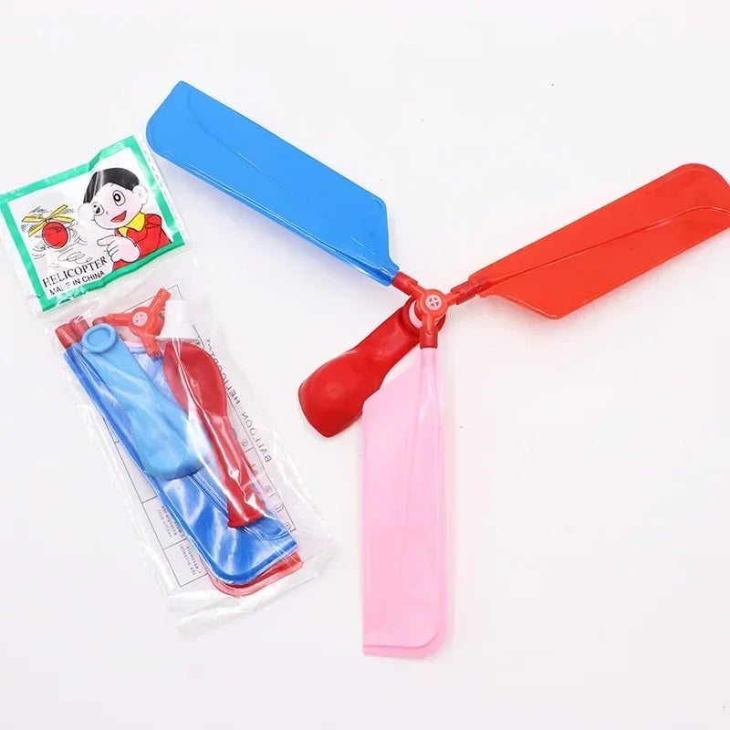 3PCS Air Balloon Helicopter Toy - Funny Portable Outdoor Flying Helicopter for Kids Birthday Party Children's Day Game