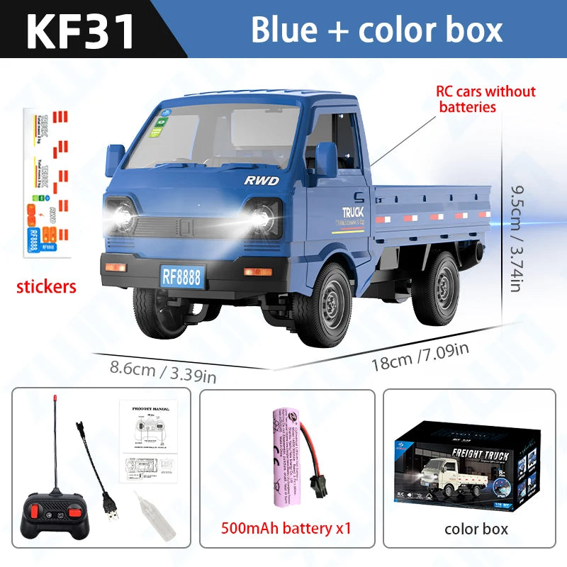RC Drift Truck 1:18 with LED Lights, Remote Control Climbing Car