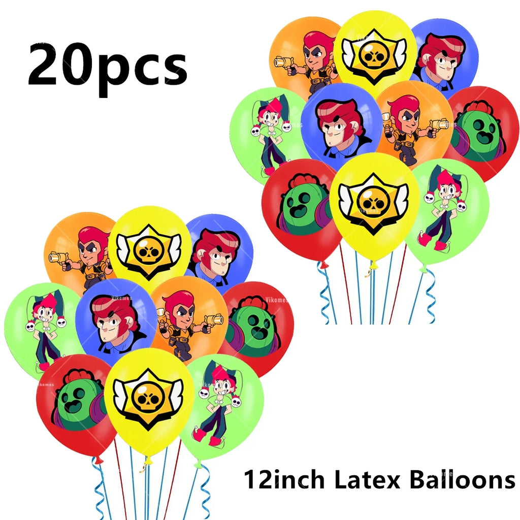 Birthday Party Decorations Set – Banner, Balloons & Cake Toppers