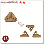 Metal Brain Teaser Puzzle – Challenging 3D Geometric Game