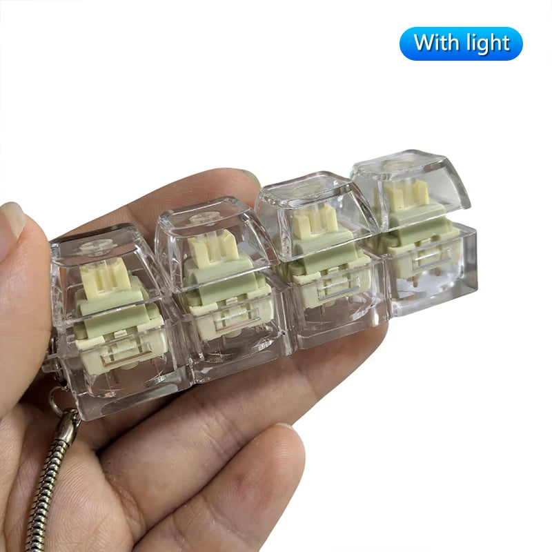 Mechanical Keyboard Key Tester – LED Keycap Fidget Keychain