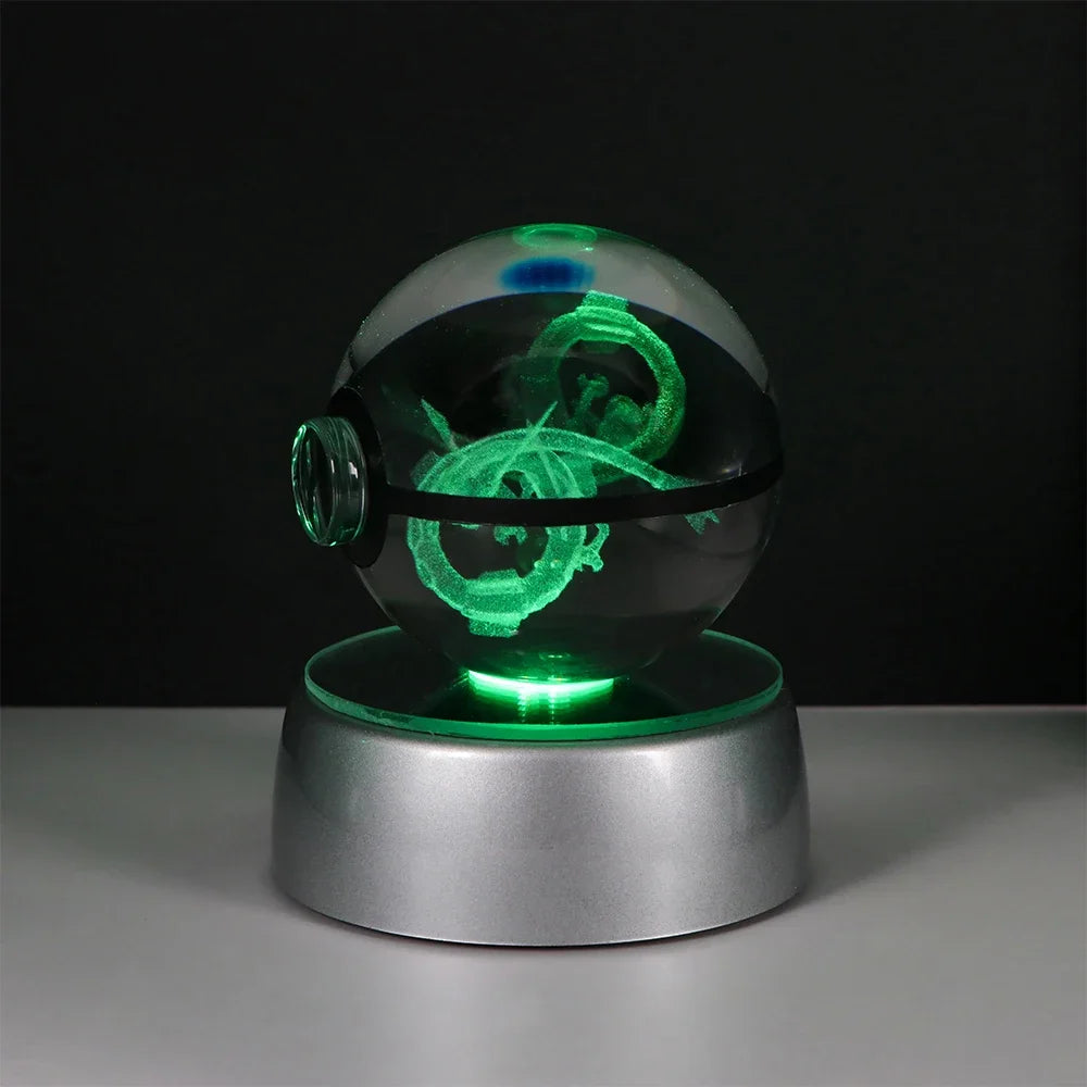 3D Crystal Ball Night Light – LED Decorative Display Lamp