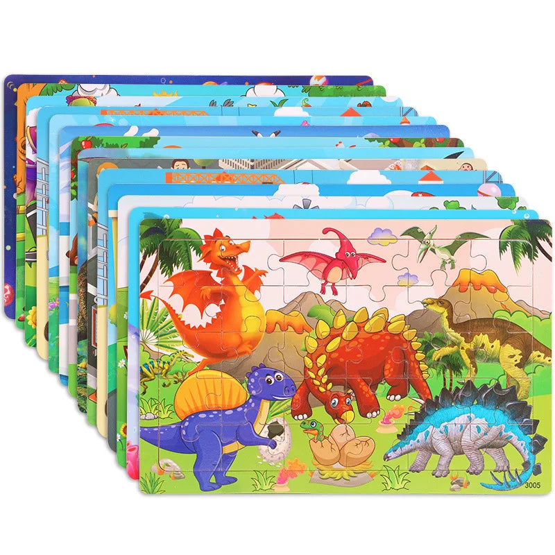 Wooden Jigsaw Puzzle – 30-Piece Animal Toy