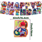 Birthday Party Decorations Set – Banner, Balloons & Cake Toppers