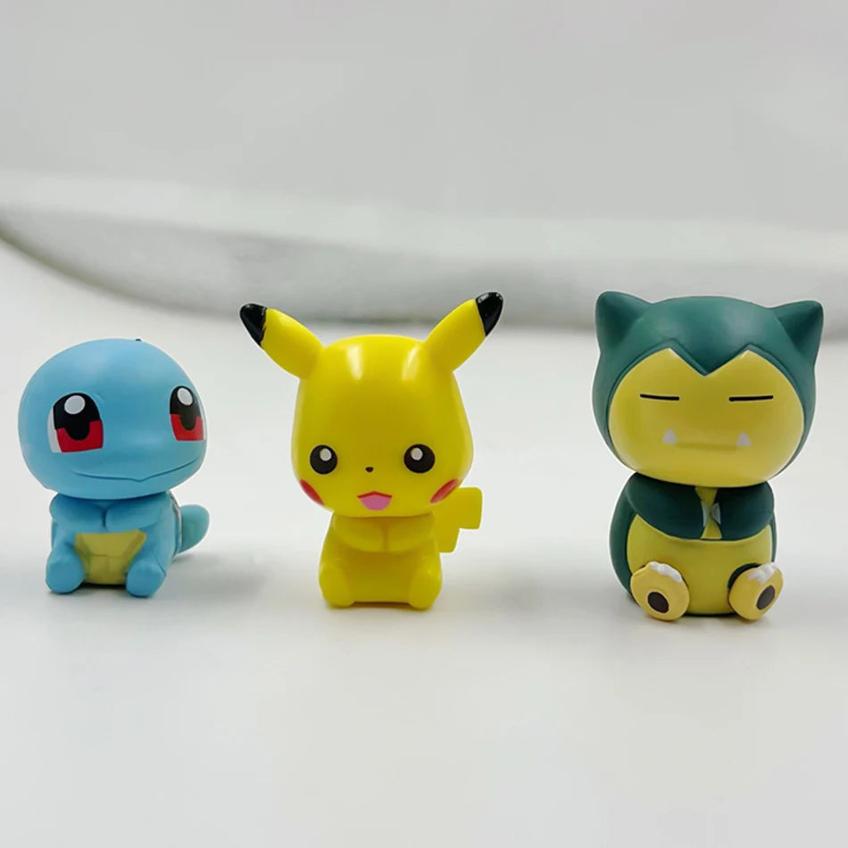 6Pcs Pokemon Figure Pikachu Charmander Squirtle Anime Cartoon Doll Toys for Adults Action Figure Toy