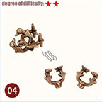 Metal Brain Teaser Puzzle – Challenging 3D Geometric Game