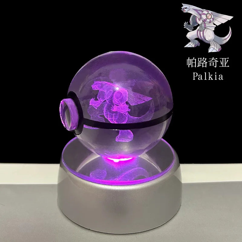 3D Crystal Ball Night Light – LED Decorative Display Lamp