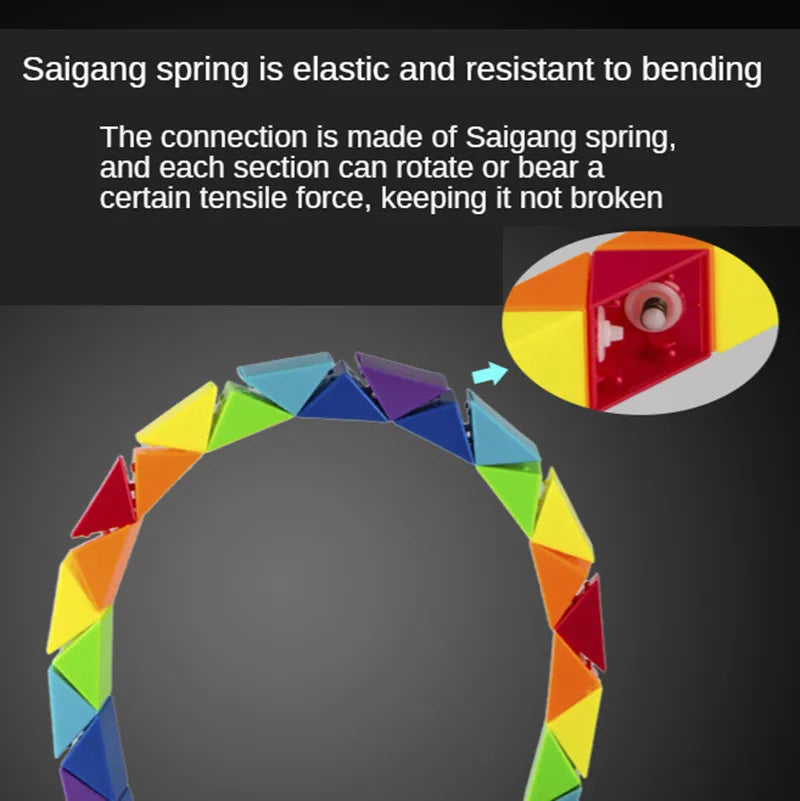 Magic Snake Puzzle Rainbow Transformable Fidget Toy