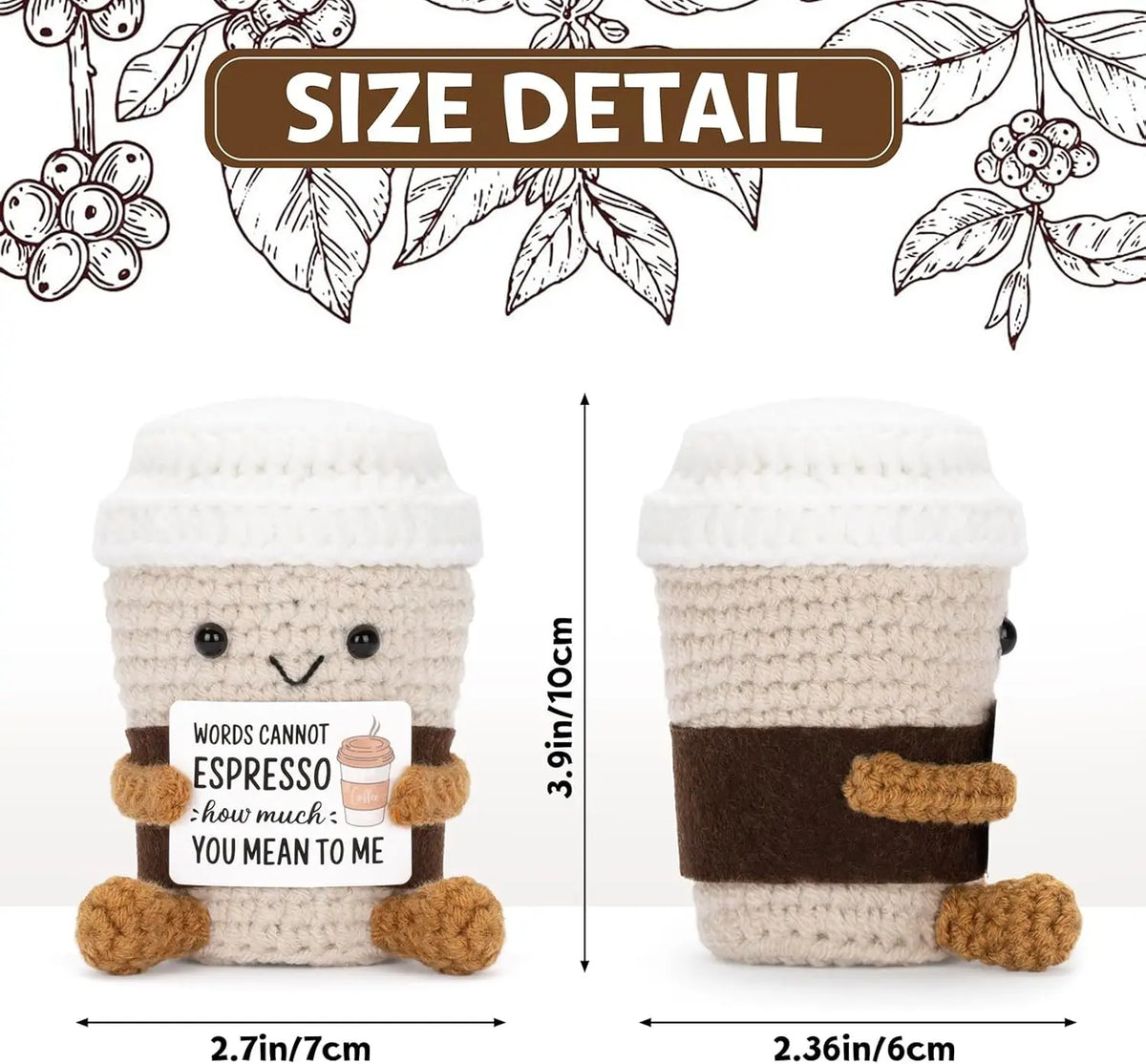 Custom Crochet Dolls Handmade Pocket Hug Animal Positive Plant Bespoke Unique Knitted Doll Plush Toy Gift for The One I Love