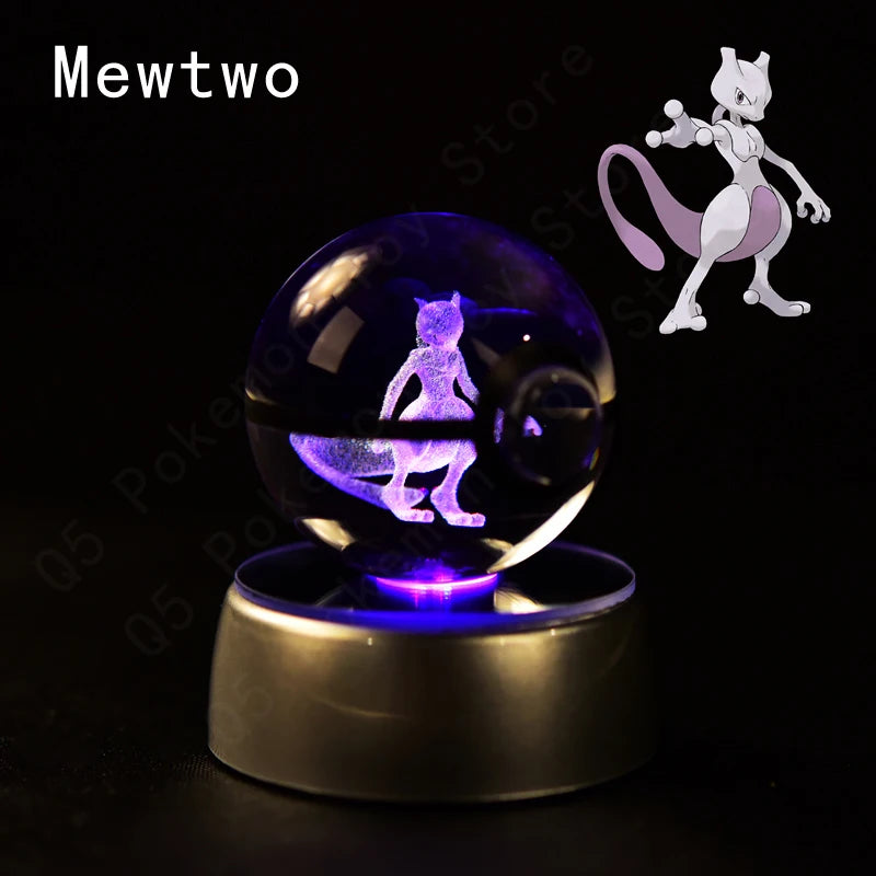 3D Crystal Ball Lamp – Glass LED Night Light Collectible