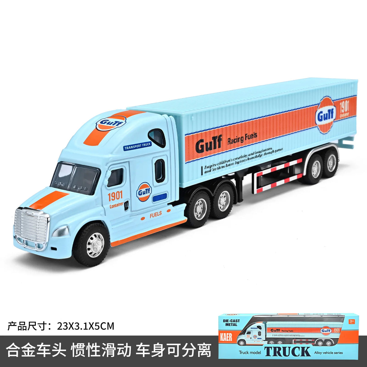 1:64 Diecast Truck Model – Alloy Container Vehicle Collectible