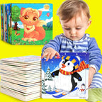 Wooden 3D Puzzle – Cartoon Animal Jigsaw Toy for Kids