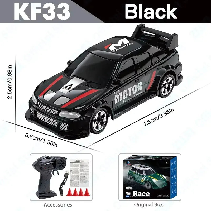 1/64 RC Drift Car 2.4G 4WD Mini Remote Control Racing Car