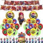 Birthday Party Decorations Set – Banner, Balloons & Cake Toppers