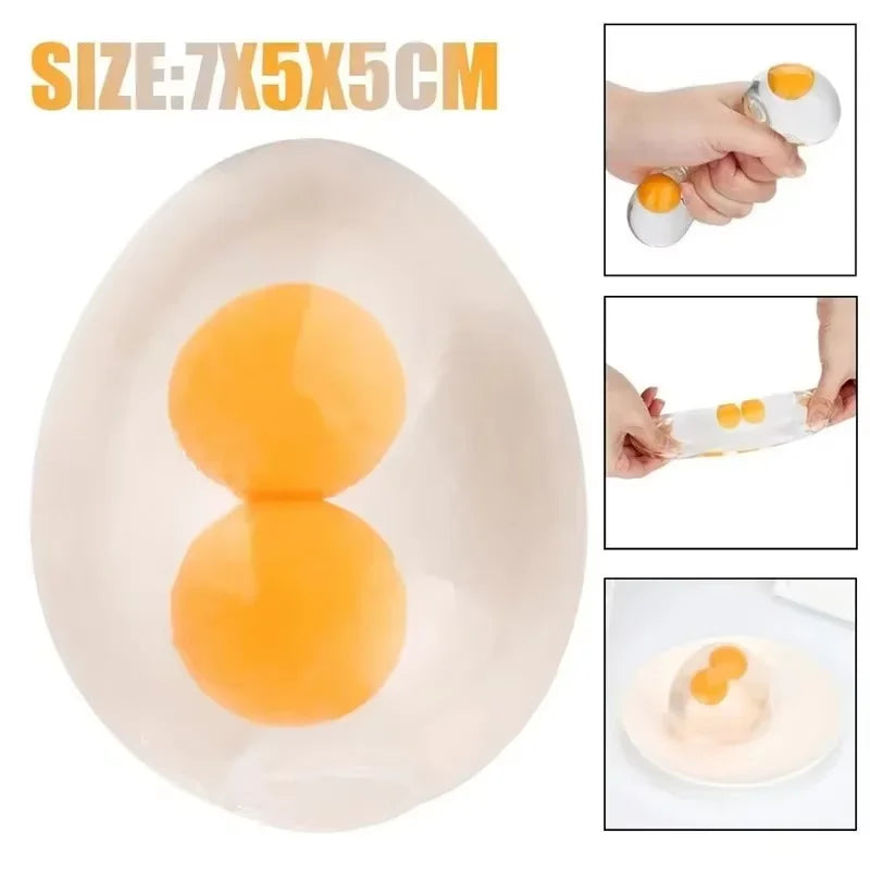 Egg Squishy Ball – Clear Squeeze Sensory Stress Relief Toy