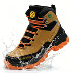 Halloween Men's Steel Toe Work Boots Water-Resistant Anti-Impact Puncture-Proof Tactical Hiking Boots for Industrial Outdoor Use