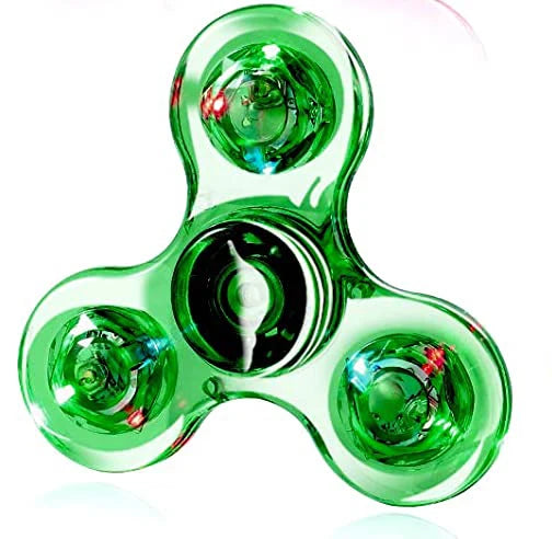 LED Fidget Spinner – Light Up Glow in the Dark Gyroscope Toy