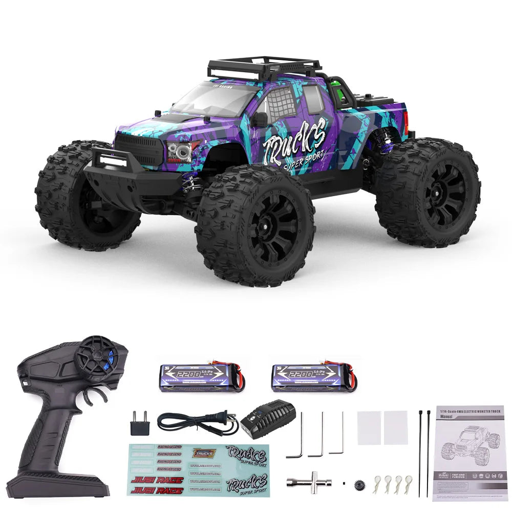 High Speed RC Car 1:14 4WD Brushless Off Road Racing Truck