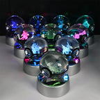 3D Crystal Ball Night Light – LED Decorative Display Lamp